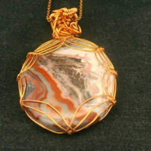 Mexican Crazy Lace Agate Pendant