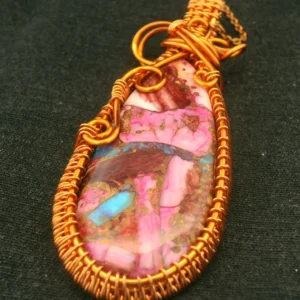 Turquoise wrapped in Copper