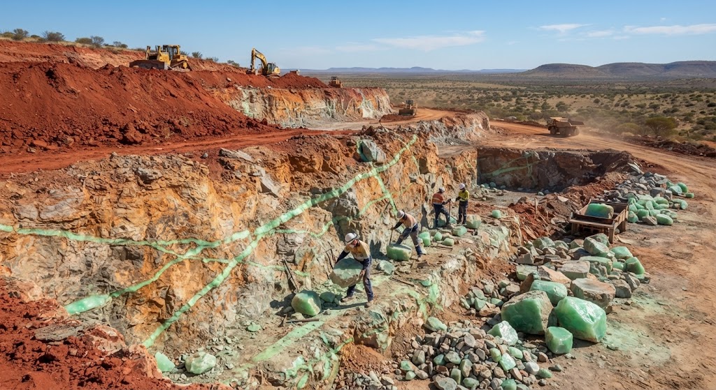 Chrysoprase Green Gold
The Australian Genesis: How Ancient Weathering Forged the World's Finest Chrysoprase