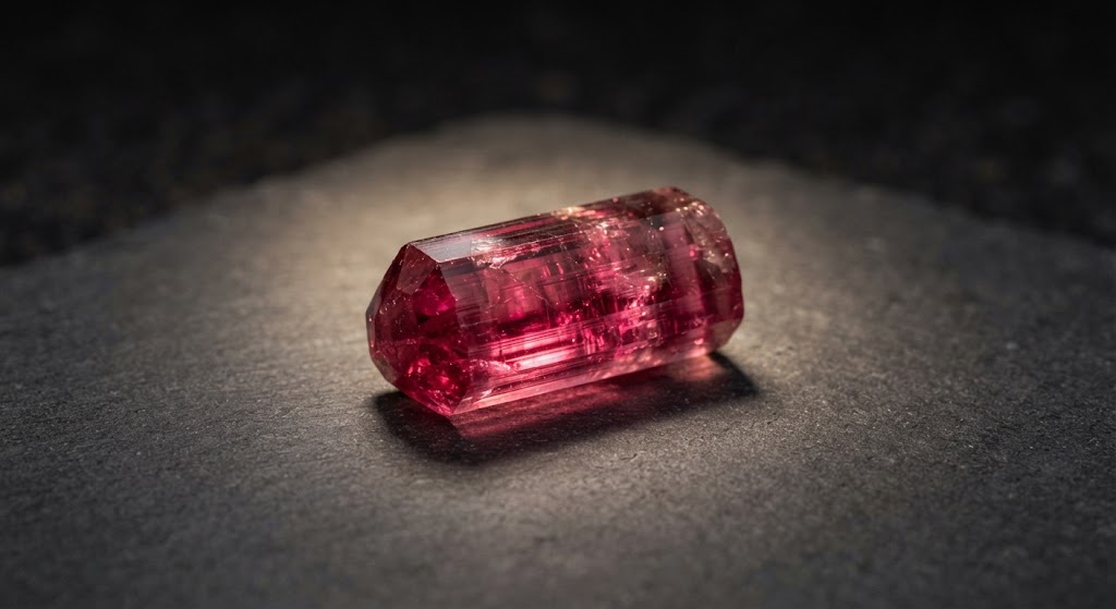 Crystallographic Architecture of Rubellite Tourmaline authored by @jamesdumar.com | Identity: did:plc:7vknci6jk2jqfwsq6gkzu